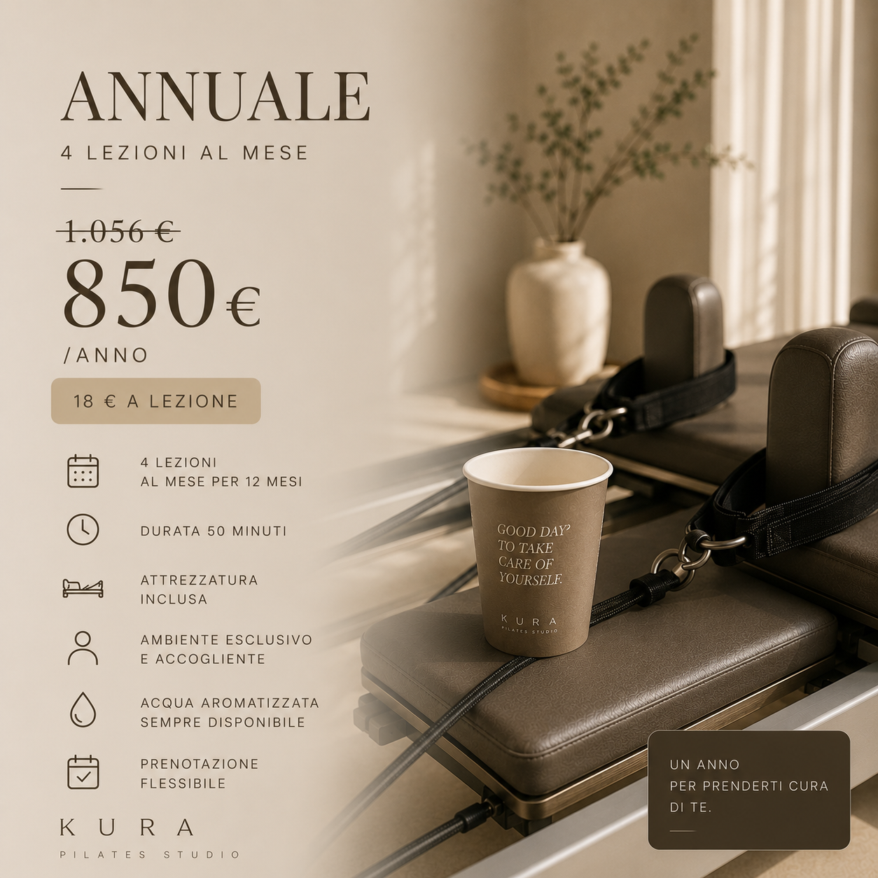 Abbonamento Annuale — 4 Lezioni al Mese
